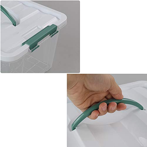 Gloreen 14 Quart Clear Storage Bins with Lid and Handle, Multipurpose - size: 14 Quart, 1 Pack