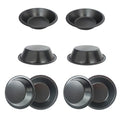 Mini Pie Pans 5 Inch, 8 Pieces Nonstick Round Pot Pie Plates - style: Round Edge 8PCS