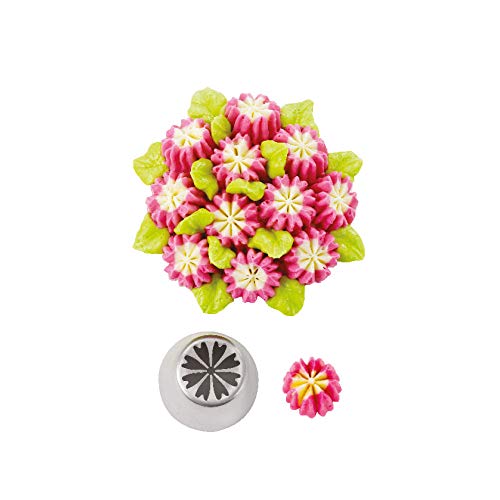 27 Pieces Small Stainless Steel Russian Flower Icing Tips Kit - color: SILVER MRF0059