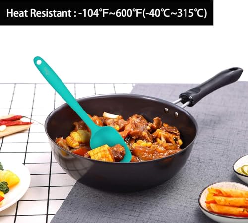 5-Pack Silicone Spatula Set – Heat-Resistant Baking, Cooking & Mixing Tools, Seamless Design, Non-Stick & Easy to Clean, Multicolor - color: Multicolor