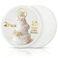 2 Pack 10 Inch Cake Drums Round, 1/2" Thick Sturdy White Cake Boards