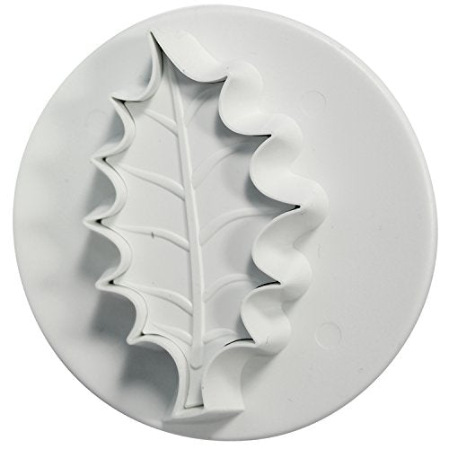 PME Veined Holly Leaf Plunger Cutters, X-Large, 2X-Large and 3X-Large Size, Set of 3 - size: X-Large, 2X-Large and 3X-Large Size