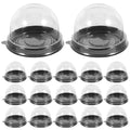 50pcs Mini Cupcake Container Cake Boxes with Dome Lid Xmas - color: Black