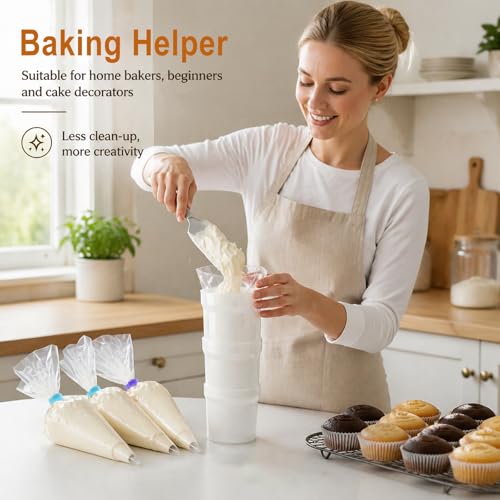 Piping Bag Holder Stand for Filling, Pastry Piping Bag Holder Stand