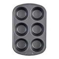 GoodCook Everyday Nonstick Steel Jumbo Texas Muffin Pan, 6-cup, Gray - size: 6 Cups (Jumbo)