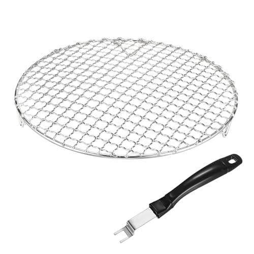 M METERXITY 1-Set Cooling Rack 9.8" Round 201 Stainless Steel, Silver - size: 9.8 Inch