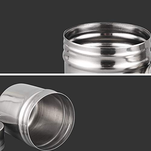 Set of 3Pcs Powder Sugar Shaker with Lid,Stainless Steel Fine Mesh Shaker, for Sifter Cocoa,Cinnamon Powder,Icing Sugar,Chocolate Coffee (Medium) - size: Medium
