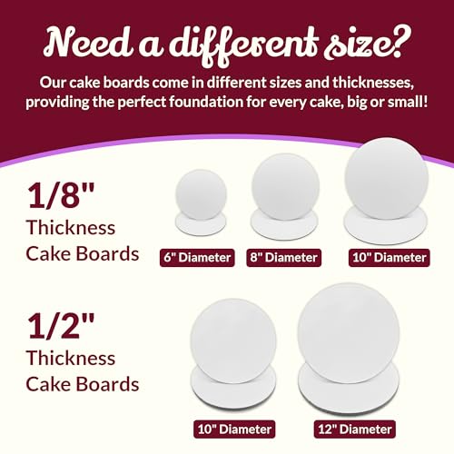 Reli. 12 Inch Cake Drums (7 Pack) | Greaseproof Boards, Cake Boards