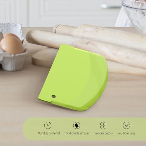 Hard Dough Scraper 4 PCs PP Plastic Bench Scraper Food Scraper