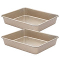 12 x 10-Inch Baking Pan Set, 2.5-Inch Deep Nonstick Carbon Steel, 2 Pack - size: 12.5″ X 10.5″ Rectangle
