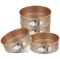 4 Pcs 8 Inch Nonstick Springform Cheesecake Pan with Removable Bottom - color: Champagne Gold, size: 8 Inch