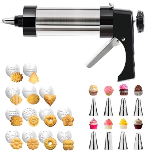 Cookie Press Gun Kit- Stainless Steel Cookie Shooter