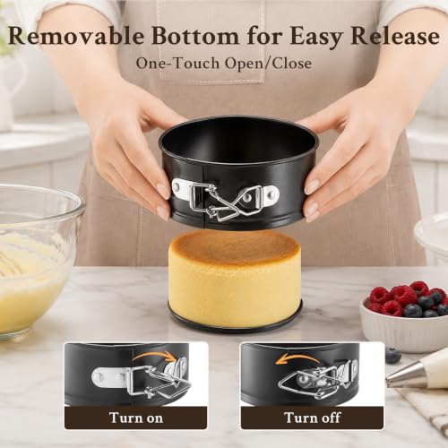 4 Inch Mini Springform Pan, Nonstick Small Cheesecake Pan - size: 4 Inch