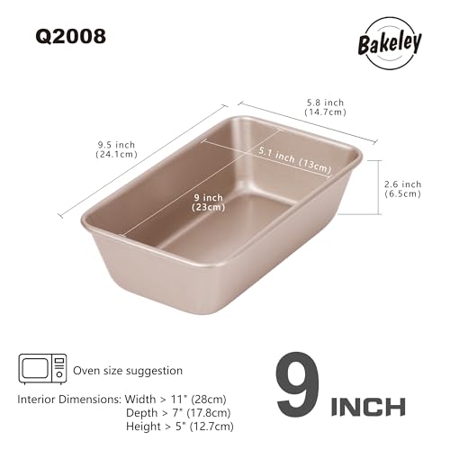 9x5 Inch Loaf Pan Carbon Steel Nonstick 1LB Bread Bakeware for Oven Baking - size: 9" 1Lb