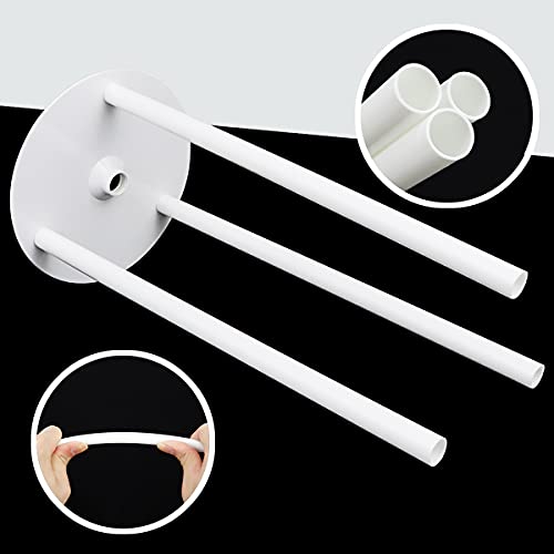 DOERDO 4 Tier Cake Separator Plates and 12 Pieces Plastic Cake Dowel Rods Set for Tiered Cake Construction and Stacking(9cm, 12cm,16cm,18cm) - size: 9,12,16,18cm