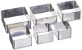 Ateco Plain Edge Square Cutters in Graduated Sizes, Stainless Steel, 6 Pc Set - size: Plain Edge, style: #5253 Square, 6 pcs