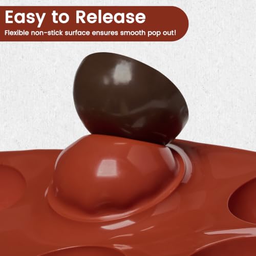 Semi Sphere Silicone Hot Chocolate Bombs Molds, 3Pcs, 6-Cavity - color: 6 Large (3 Pack)