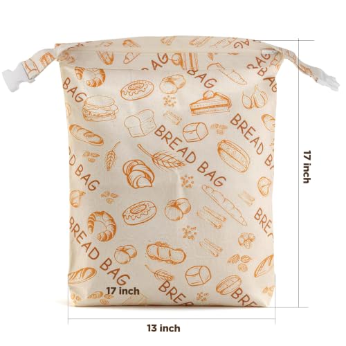 Beeswax Bread Bags for Homemade Sourdough Bread,Reusable Storage Bag