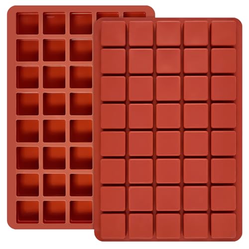 Puyeipt Mini Square Silicone Candy Molds, 2 Pack, 80 Cavities - size: 80 Cavities