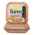 GOAUS Air Fryer 100pcs Square Paper Liners Disposable for 2 to 5 Qt Basket, 6.3 inch Unbleached Non-stick Oil-proof Parchment Paper - size: 6.3''Square 100 Pcs