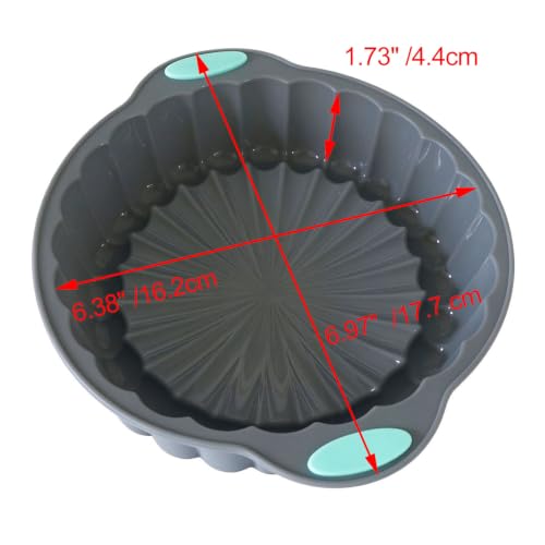 6.5 Inch Charlotte Cake Pan 2 Pcs, Silicone Fluted Round Mold - size: 6.5 Inch-Charlotte-2 Pack