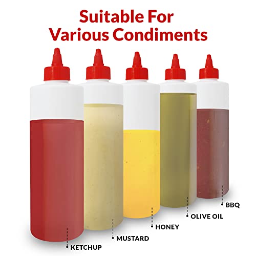 Reli. Plastic Squeeze Bottles, 16 oz. | 8 Pack | Condiment Squeeze Bottles