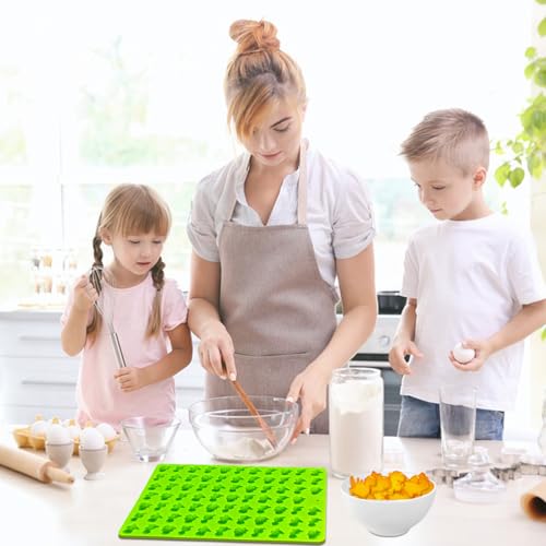 2 PCS Gummy Dinosaur Candy Molds Silicone, 152 Cavity Dinosaur Mini Silicone Mold for Chocolate, Fondant, Candy, Biscuits, Cookie, Jelly,Ice Cube and Dog Training Commands Concept - style: Mini Dinosaur