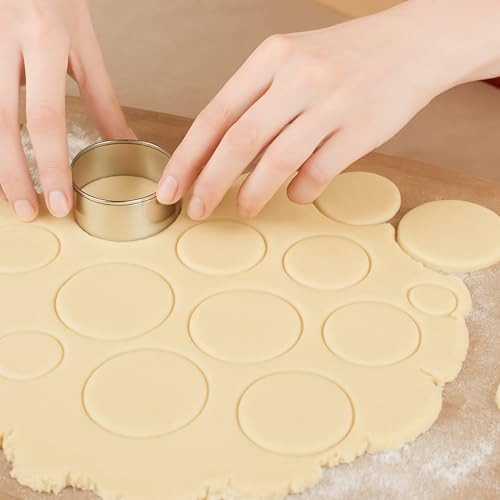 FUSOTO 6PCS Round Cookie Cutter Set - Circle Shaped, 1.5-4 Inch - style: Circle