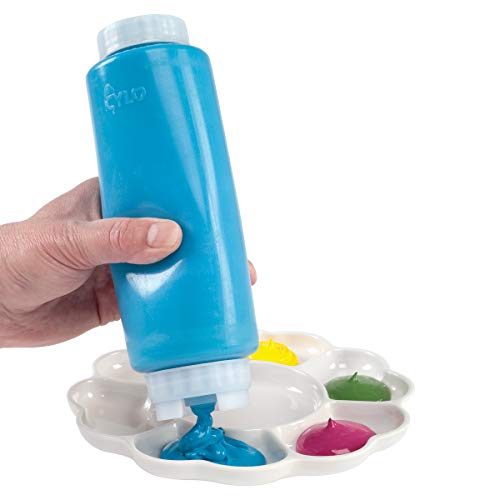 Creative Mark Cylo FIFO Squeeze Bottle -Empty - 24 Pack - 20 oz. Inverted Squeeze Bottle with Air-Tight Non-Drip Silicone Valve; Acrylic Paint, Sauce & Condiment Bottles for Painters and Food Industry