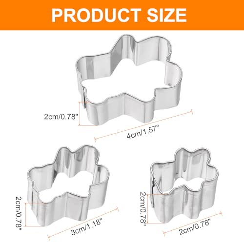 HARFINGTON 3Pcs Bear Cookie Cutters Set Assorted Sizes Stainless Steel Holiday Cookie Cutters Biscuit Mould for Pastry Fondant Cake Cookie Cheese Gifts - style: Bear