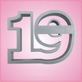 Number 19 Cookie Cutter