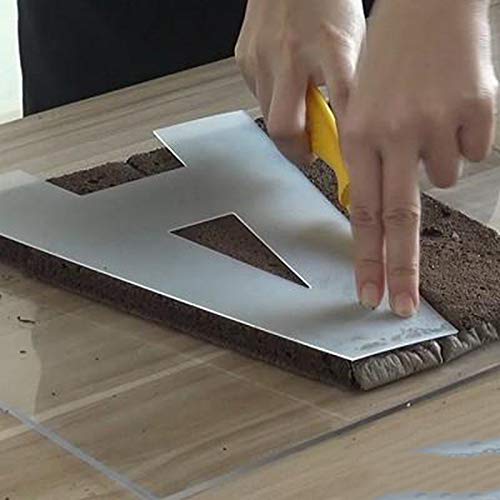 26Pcs A-Z Alphabet Cake Stencils, 6 Inch Letter Molds for Baking - size: 6 Inch
