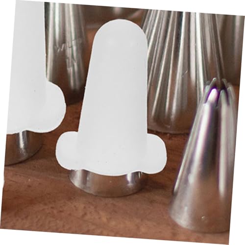Silicone Piping Tip Protectors 4 Pack White for Icing - size: 4.80X2.80X2.80CM