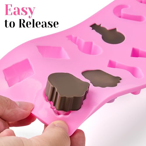 Christmas Chocolate Silicone Molds, 6 PCS - color: Christmas Mold 2 - 6pcs