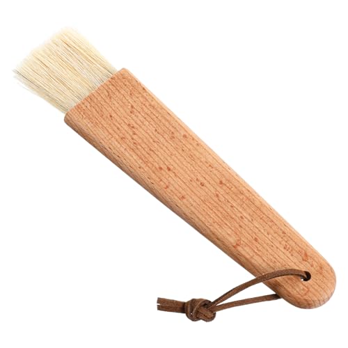 Pastry Brush with Beech Wood Natural Boar Bristle for Cooking - size: 7.48 x 1.57 inch