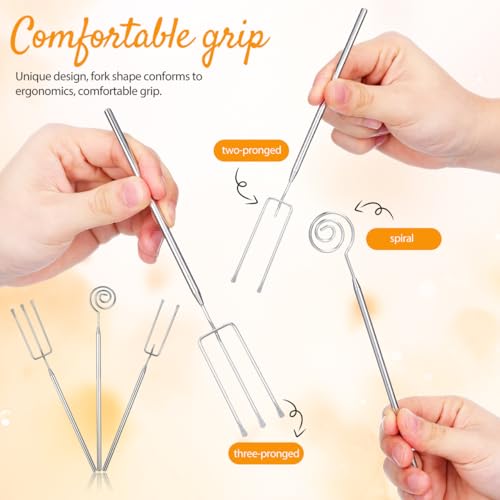 Cabilock Fondue Forks Stainless Steel 3 Fork Styles 7.87 * 0.78 * 0.11in