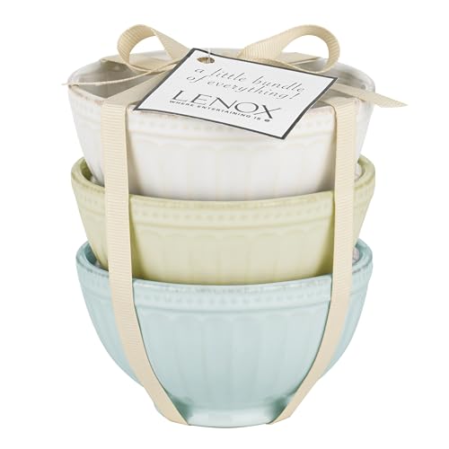 Lenox 858038 French Perle Groove Assorted Mini 3Pc Bowls - color: Multicolor