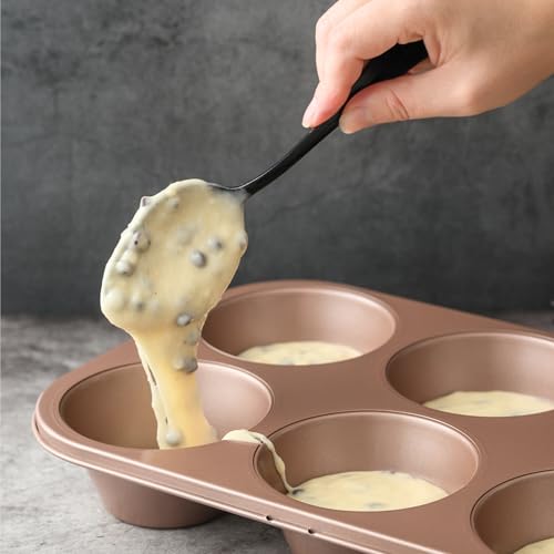 HAPPIELS 6 Cup Jumbo Muffin Pan Nonstick, PFOA & BPA Free - style: Jumbo Muffin Pan