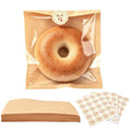 Cookie Bags with Seal, 100 Pack 7.1x7.5 Inch Bakery Bags with Window - size: 7.1 X 7.5in