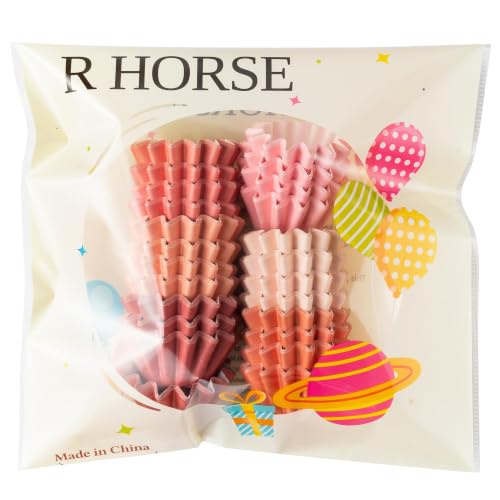 Boho Mini Size Cupcake Liners, Bulk Grease Resistant Baking Cups - color: Boho