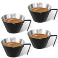 4 Pc Stainless Steel Espresso Shot Cups, 3.4oz/100ml, Black - color: 12_ Black 4pcs
