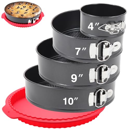 4-7-9-10 Inch Non-stick Springform Cheesecake Pan Set of 4