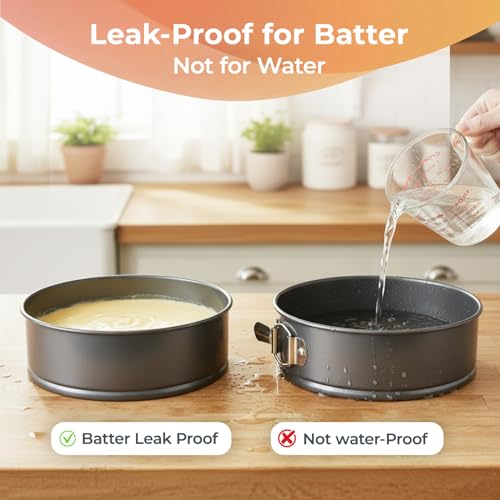 RFAQK 6 Inch Springform Pan with Removable Bottom & 50pcs Parchment Paper - Non-Stick Leakproof Cheesecake & Cake Pan 6 Inch, Fits 3 Qt Inst-Pot, Small Springform Pan for Baking - size: 6-Inch