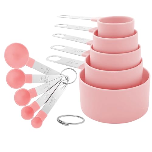 Measuring Cups and Spoons Set - color: Pink