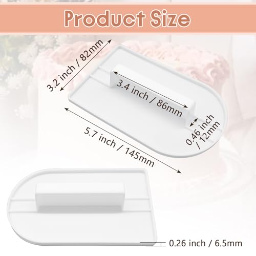 Bonsicoky 2 Pack Fondant Smoothing Tool, White - color: White