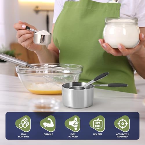 HOTEC 10-Pack Measuring Cups &Spoons Set, Black - color: Black