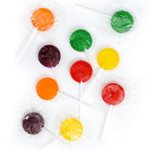 Lollipops Individually Wrapped Bulk, 5 Pound Bulk Candy (Approx 185 pcs.), Assorted Lollipop Flavors of Mixed Fruit Suckers - size: 5 Pound