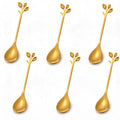 6-Piece Gold Coffee Spoons, 4.72-Inch Mini Espresso Spoons