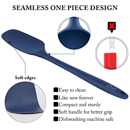 HOTEC Silicone Rubber BPA-Free Spatula Set, Set of 5, Classic Blue - color: Classic Blue