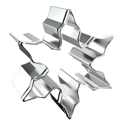 Snowflake Cookie Cutter Set - 5 inch, 4 inch, 3 inch, 2 inch - 4 Piece Christmas Winter Snowflake Cookie Cutters Shapes Molds - Stainless Steel - color: Snowflake